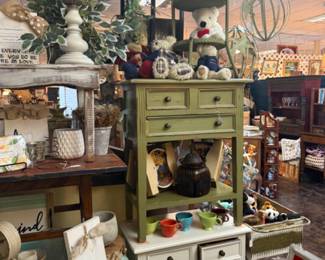 Antique and painted furniture and decor