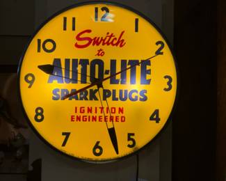 Collectible Auto-Lite 1950s Advertising Clock