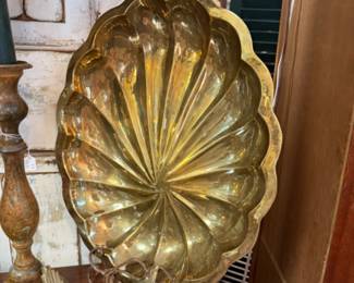 Beautiful brass scalloped tray