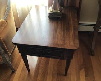 End table with single draw