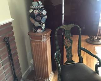 Very chinese arm chair in a elegant green