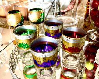 Vintage gold trim glasses