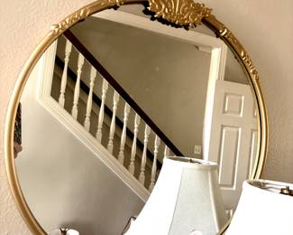 Gold frame mirror