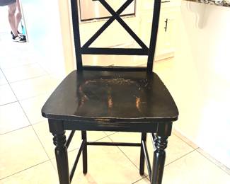 Set of 5 black barstools