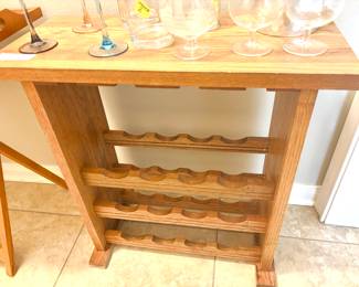 Oak wine rack
