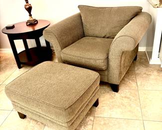 Shown with matching ottoman