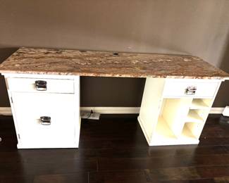 Granite top desk