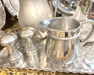 Collection of pewter