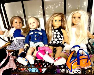 Collection of American Girl dolls