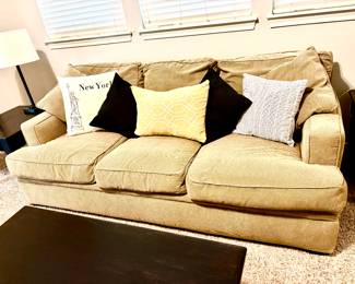 Taupe fabric sofa