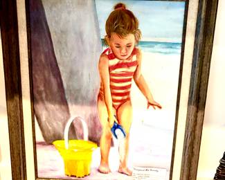 Original beach oil by Linda Dumas