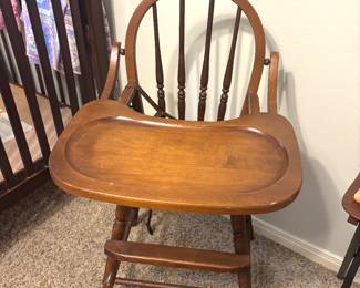 Wood high chair