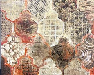 Modern Art In Oranges And Gold