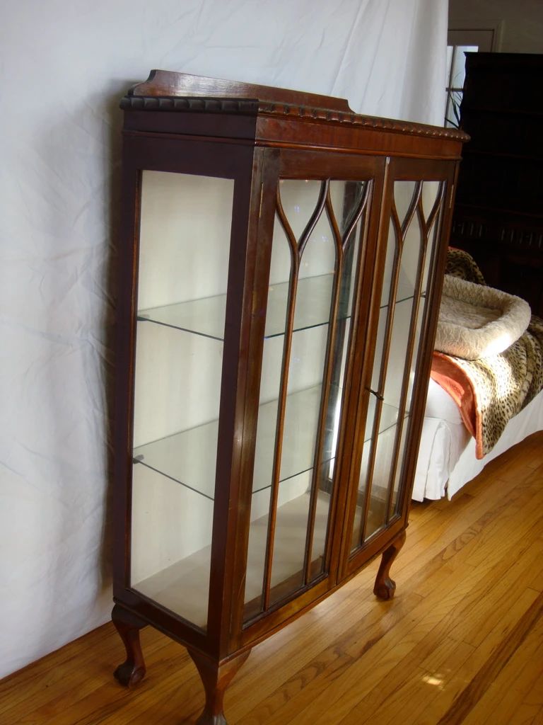 Antique Mohogany display cabinet