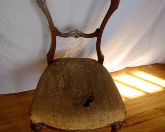 Vintage balloon back victorian chair