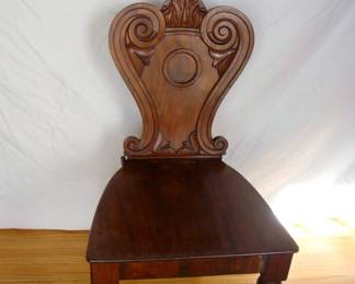 Antique Regency Mahogany Hall Chairs By Gilllows