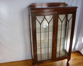 Antique Mohogany display cabinet