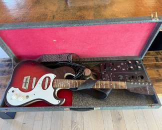 Silvertone 1457 with case amp 1964-1967, Red Burst