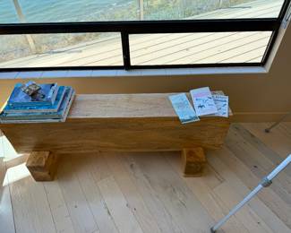 Curated by Jeremiah Brent (Nate & Jeremiah) Environment Frame is reclaimed wood bench