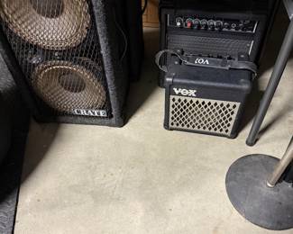 Amplifiers & Speakers, microphones, music stands