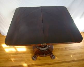 Antique claw foot card table