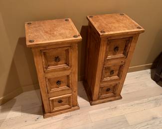 Knotty pine nightstands