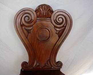 Antique Regency Mahogany Hall Chairs By Gilllows