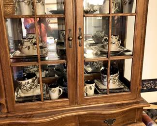 Hutch with China (Dishwasher and Microwave Safe)