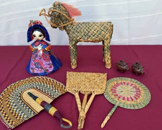 006 Handcrafted Folk Art Woven Decor Lot