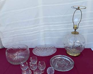 Vintage Clear Glass Entertaining Set