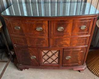 004 1940s Westinghouse Console Radio Record Player Cabinet