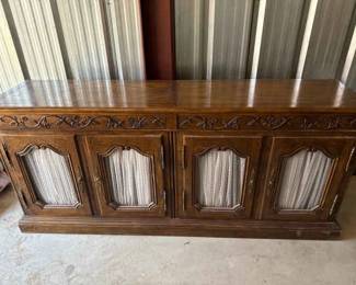 Vintage Carved Wood Buffett