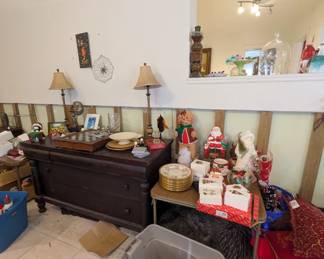 Vintage and contemporary Christmas decorations