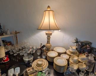 Royal Worcester China set and matching glasses