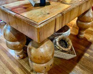 Fabulous large antique butcher block and wine table