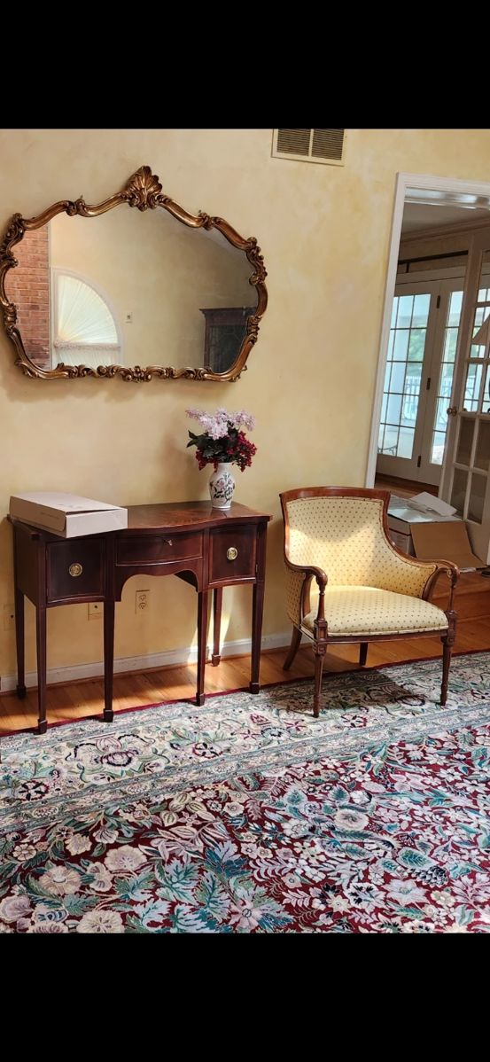 -Pair of armchairs
-server by Baker