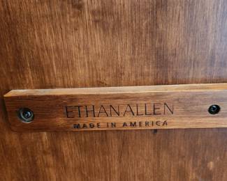 armoire/TV cabinet by Ethan Allen. has a drop-down desk top and pullout desk. Solid wood