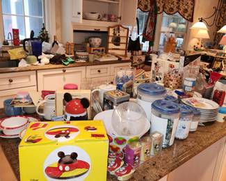 Entire kitchen island of Disney/Mickey Mouse kitchen stuffs
