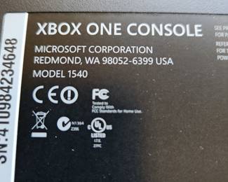 XBox model 1540, with Kinect model 1520