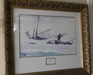 nicely framed Winslow Homer