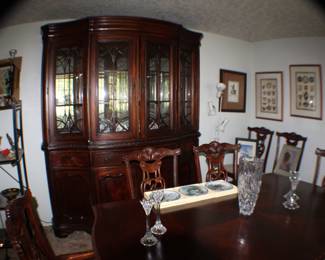china cabinet and dining table