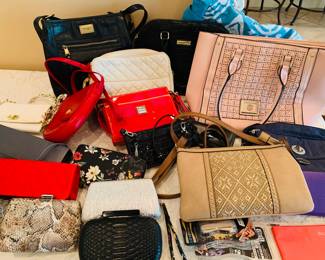 lovely handbags--many never used