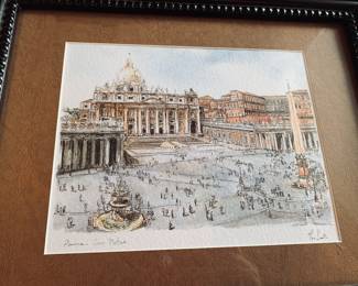 Signed framed print of St Peter’s Cathedral 