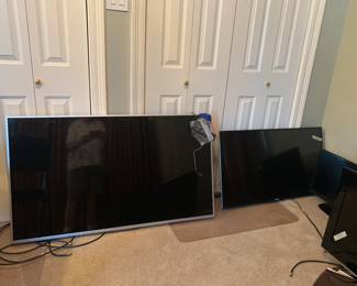 Just some of the TVs for sale-many smart TVs 