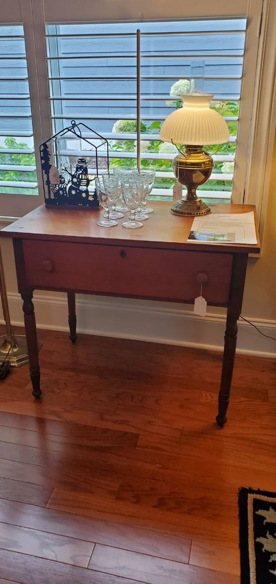 Antique Primitive Desk with appraisal documentation. 