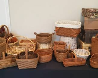 Longaberger Baskets.
Storage picture or treasure boxes.