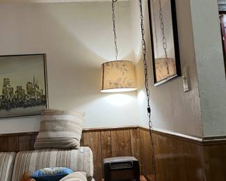Pair of Mid Century hanging lamps