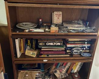 Cabinet full of Ford memorabilia.