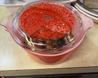 Rare Orange blossom Corning dish with original box