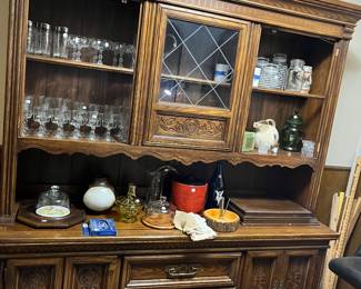 Beautiful hutch with glassware
